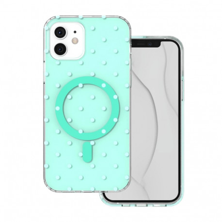 Bubble Dots Mag case for iPhone 11 green