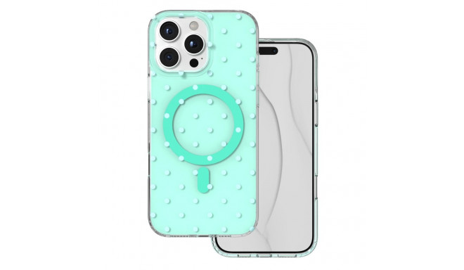 Bubble Dots Mag case for iphone 16 Pro Max 6,9" green