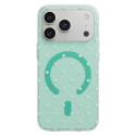 Bubble Dots Mag case for iphone 16 6,1" green