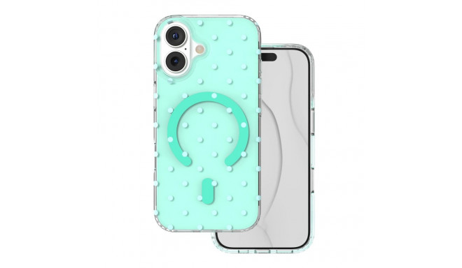 Bubble Dots Mag case for iphone 17 6,3'' green
