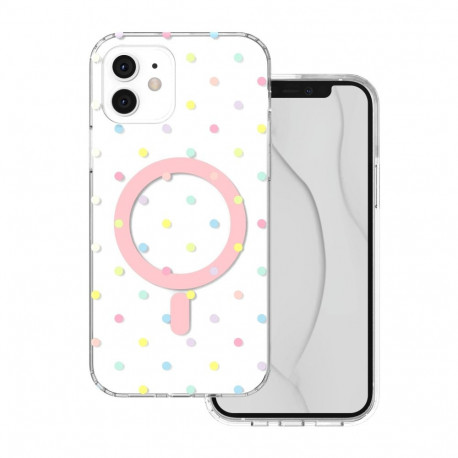 Bubble Dots Mag case for iPhone 11 white