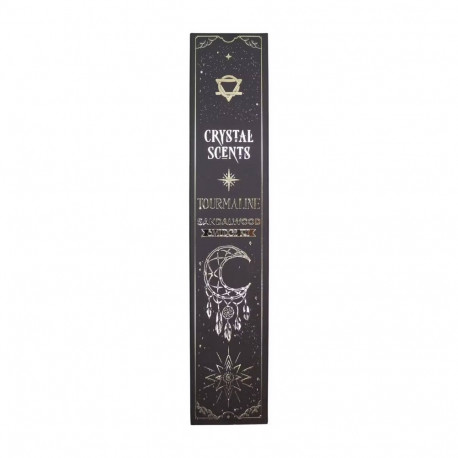 Incense - Crystal Scents White Sandal Incense with Tourmaline Crystals