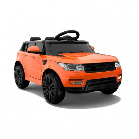 Akutoitega mänguauto HL1638 LED-tuled MP3 puldiga, oranž