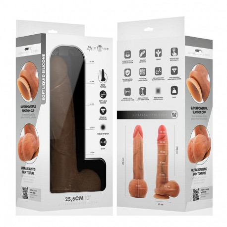 MR INTENSE dildo GARY XL ülirealistlik silikoonist munanditega 25.5CM-Ø-5.1CM