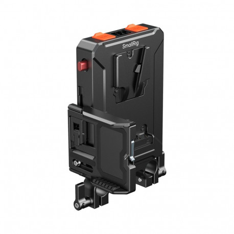 SmallRig 5881 Intelligent V-Mount Battery Adapter Plate with 15mm Dual Rod Clamp