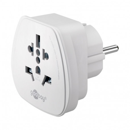 Goobay reisivooluadapter maailmast Euroopasse, valge