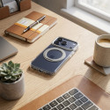 Case for iPhone 16 Frame Circle Stand compatible with MagSafe transparent