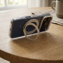 Case for iPhone 11 Frame Circle Stand compatible with MagSafe transparent
