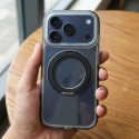Case for iPhone 16 Frame Circle Stand compatible with MagSafe black