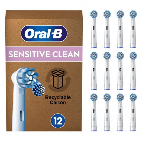 "Oral-B Aufsteckbürsten Sensitive Clean 12-Pack Weiß"
