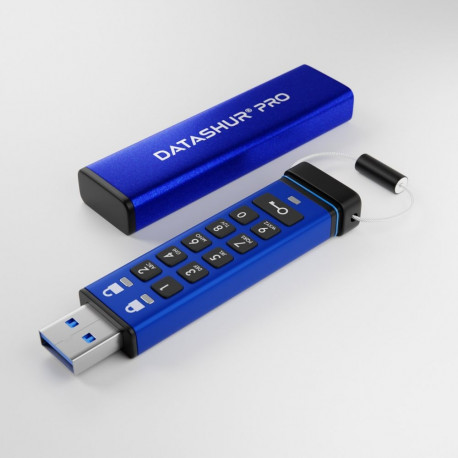 "STICK iStorage USB-Stick datAshur Pro blau. schwarz 128 GB"