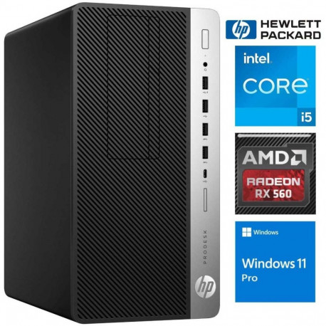 HP ProDesk 600 G4 MT i5-8400 16GB 512SSD M.2 NVME RX560 4GB W11Pro ReNew