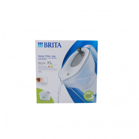 BRITA veefiltrikann Style XL 3,6l sisaldab 1 MAXTRA PRO kassetti, helehall