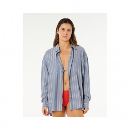 Koszula damska RIP CURL Beach Days Pinstripe Shirt niebieska - XS