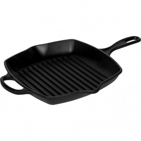 Le Creuset grillpann signature square 26cm 20183260000422, satiinmust