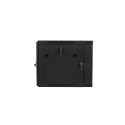 RACK CABINET 19" DOUBLE-SECTION WALL-MOUNT 9U/600X600 (FLAT PACK) BLACK LANBERG