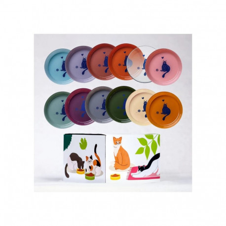 ANIMAL ISLAND Everyday Chicken in broth Box - wet cat food - 12x85g + free plate