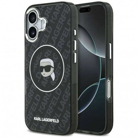Karl Lagerfeld IML Karl Head Logo MagSafe Case for iPhone 17 - Black