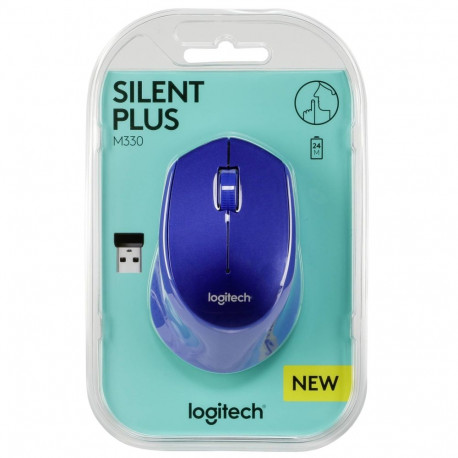 Computer Accessories - Logitech M330 Silent Plus Wireless Mouse Blue Logitech M330 Silent Plus Wirel