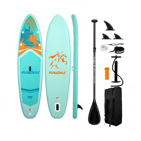 Water Sports Equipment - FunWater SUPFW70A Inflatable Paddleboard 350x86x15cm Turquoise