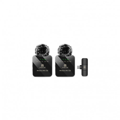 Microphone - Wireless Lavalier Dual 2.4GHz Type-C Receiver 10m Range
