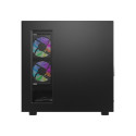 Computer Case - darkFlash DS950V Midi Tower ATX/ITX, 6 Fans, IPS Display, Black