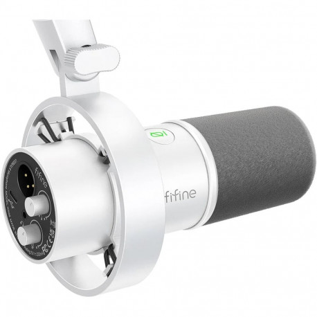 Microphone - Fifine K688W Dynamic USB-C/XLR, Cardioid, White