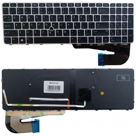 Keyboard - HP EliteBook 850 G3, ZBook 15u G3 Backlit Trackpoint Black/Silver