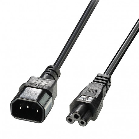 Mains Cable - LINDY Mains Cable C5 to C14, 5 m, Black