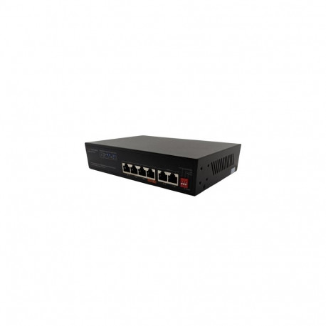 Networking Switch - HiSmart PoE Switch 4ch 1000Mbps 2G Uplink 65W AI Extend Black