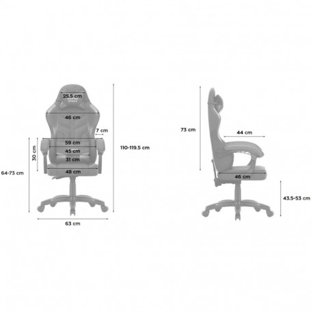 Gaming Chair - Huzaro Force 2.7 Ergonomic, 140 kg, Adjustable Height, Black