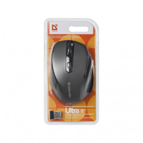 Computer Mouse - MOUSE DEFENDER ULTRA MM-315 1600DPI 5 Buttons RF Black
