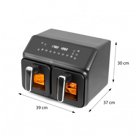 Hot Air Fryer Double Fat-Free 2200 W 8 L LED Display