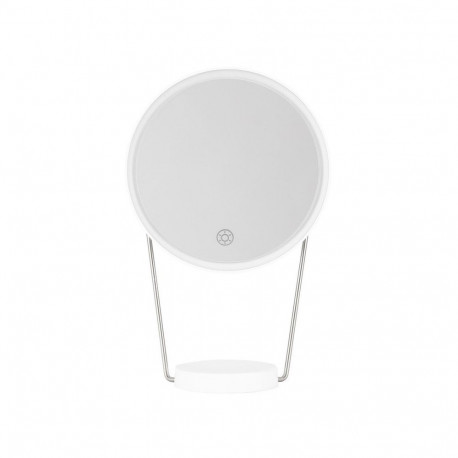Makeup Mirror - Humanas HS-ML01 LED Lighting, 180-Degree Adjustable, Rechargeable White
