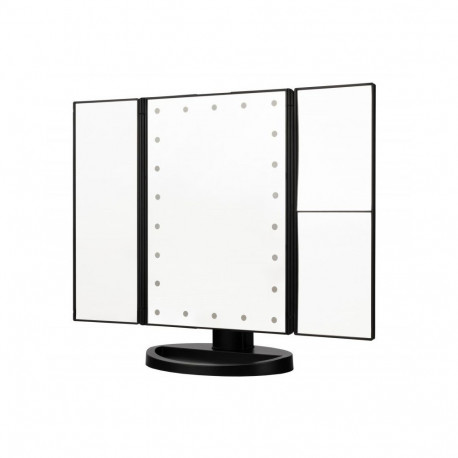 Makeup Mirror - Humanas HS-ML04 LED Lighting, Adjustable Brightness, USB Powered - Black