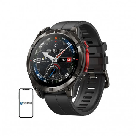 Smartwatch - Zeblaze Stratos 4 Pro, 1.43" AMOLED, GNSS, 170+ Sports Modes, Black