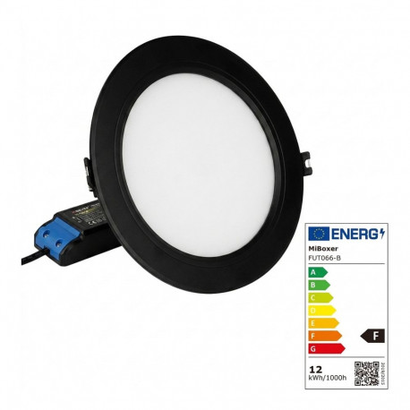"LED Panel Rund 12W RGB-WW mit Funk und WLAN schwarz*Milight/Miboxer*"