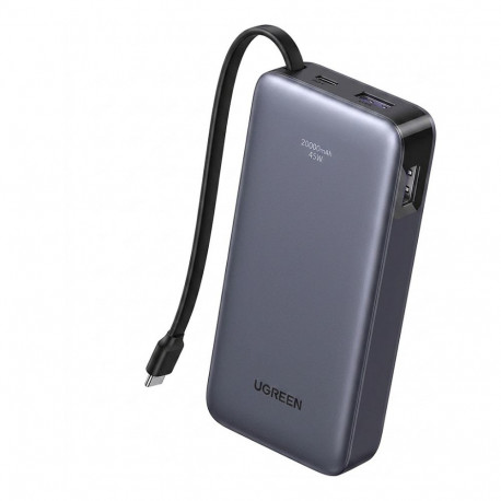 Ugreen akupank PB536 20000mAh 45W 1x USB-A 1x USB-C integreeritud USB-C kaabel