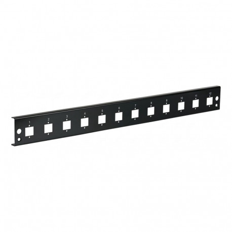 "EFB Frontblende 12xE2000Duplex, E2000 Compact (RDM) gerade Vers. sw"