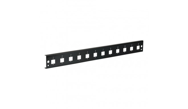 "EFB Frontblende 12xE2000Duplex, E2000 Compact (RDM) gerade Vers. sw"