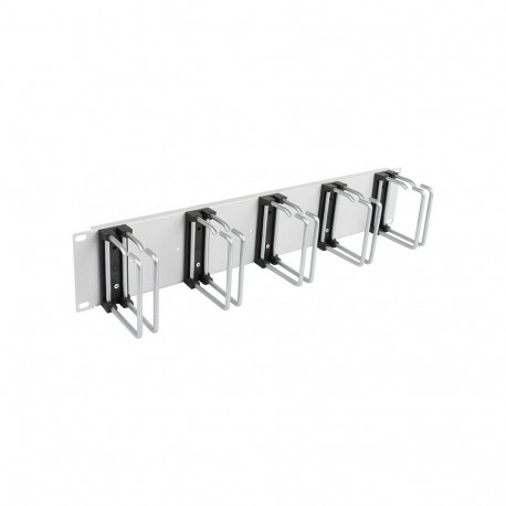 EFB kaablijuhtmispaneel 19" 2HE 5 x topeltkinnitus 75mm esipaneel, RAL7035