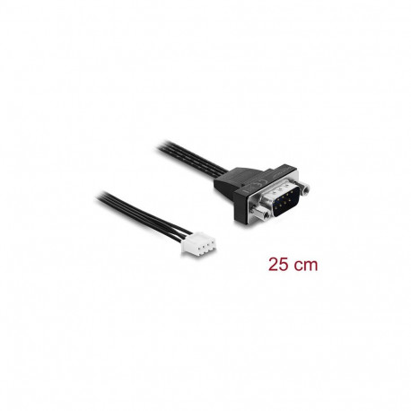 "Delock Serielles Anschlusskabel RS-232 D-Sub 9 Pin Stecker zu JST XH 4 Pin Pfostenbuchse 25 cm"