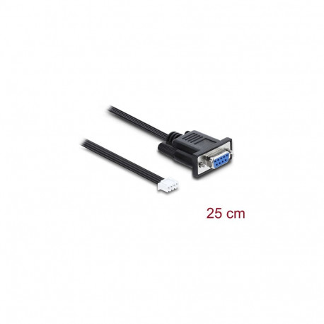 "Delock Serielles Anschlusskabel RS-232 D-Sub 9 Buchse zu JST XH 4 Pin Pfostenbuchse 25 cm"
