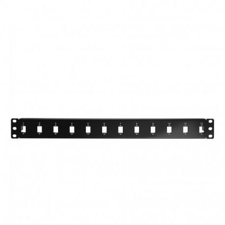 "EFB Frontplatte 1HE 12x Keystone + 12x SC- Simplex, RAL9005"
