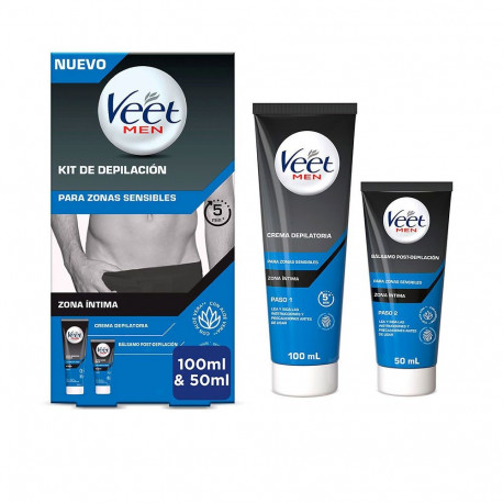 VEET MEN karvade eemaldamise komplekt 2-etapiline tundlikele piirkondadele 150ml