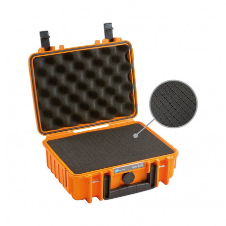 BW Outdoor Cases kohver Type 1000 eel-lõigatud vaht, oranž