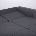 Sofa bed VESPER 2-seater, dark grey