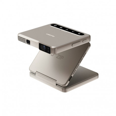Projector - Aurzen Zip 720p DLP, 100 ANSI Lumens, 5000 mAh Battery Gold