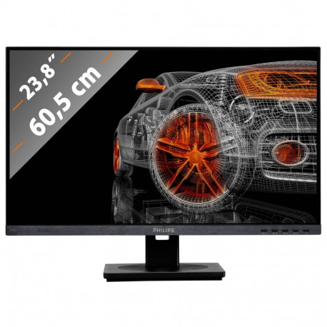 Philips S Line 242S1AE/00 computer monitor 60.5 cm (23.8") 1920 x 1080 pixels Full HD LED Black