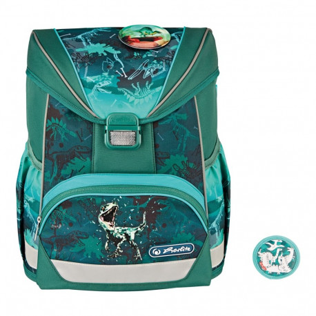 Vormiline koolikott Herlitz UltraLight Green Rex, 36 x 28 x 21 cm